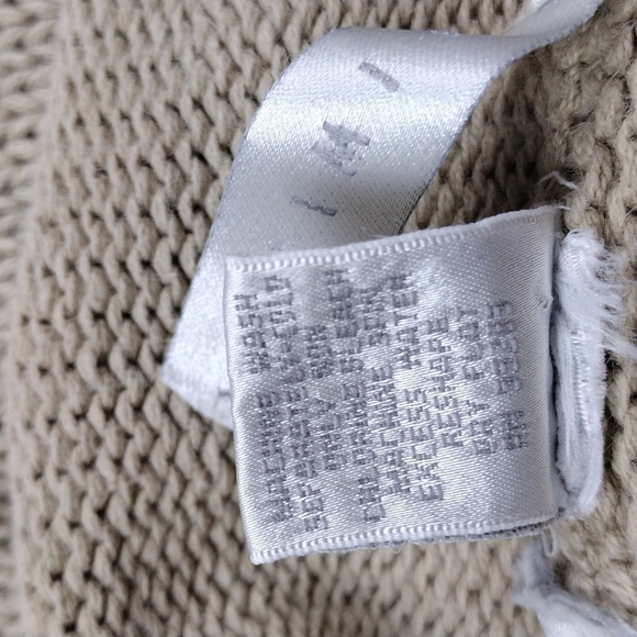 The Limited Tan Mock Neck Elbow Sleeve Pullover Raglan Cable Knit Sweater - Picture 7 of 9